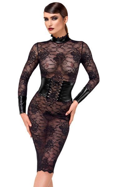 Сукня Noir Handmade F375 Noirelle Lace Corset Midi dress L SX4116 фото