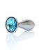 Анальна пробка BOSS SERIES Jewellery Silver Plug, металева, світло-блакитна, L, діаметр 32 мм 64-00148 фото 8