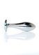 Анальна пробка BOSS SERIES Jewellery Silver Plug, металева, світло-блакитна, L, діаметр 32 мм 64-00148 фото 6