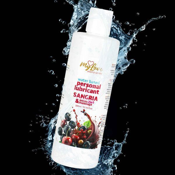 Водний лубрикант 2в1 для інтимної близькості та масажу MyLove Aroma Series Sangria (Сангрія), 300 мл 101-0554 фото