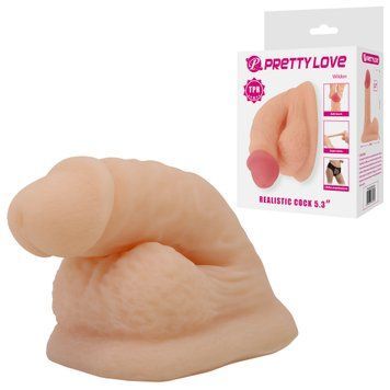 Силиконовый фаллоимитатор с мошонкой PRETTY LOVE Realistic Cock, 5.3" / 13,5 см BW-008135N фото