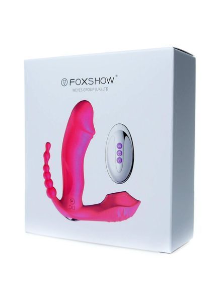 Hi-tech вибратор BOSS SERIES Foxshow Triple, тройная стимуляция 63-00050-1 фото