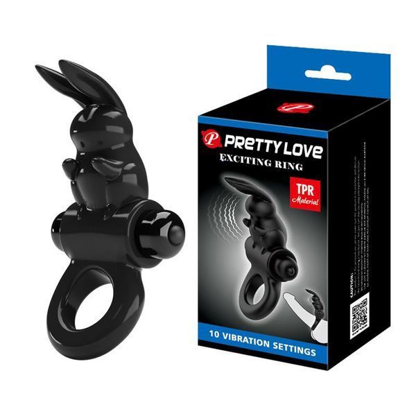 Ерекційне вібро-кільце PRETTY LOVE - EXCITING RING, 10 режимів вібрації BI-210245 фото