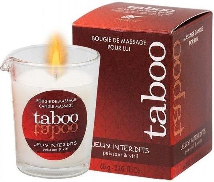 Масажний крем/свічка Taboo Jeux Interdist Bougie Massage, 60 г 19-4002 фото