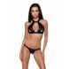 Комплект білизни Passion Exclusive MIRAJANE SET S/M, black, підтримувальний ліф-топ і трусики PS26402 фото 1