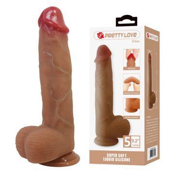 Фаллоимитатор PRETTY LOVE Orton, с мошонкой, телесный, 9.2" / 23,4 см BW-008141N фото