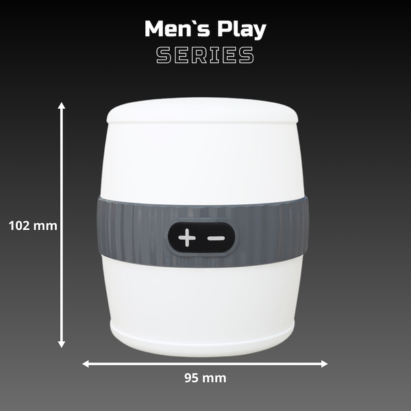 Мастурбатор з вібрацією EROSPACE Men's Play B3, біло-сірий 39-70347 фото