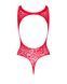 Ажурний бодістокінг із ефектом шнурівки Obsessive B120 teddy red S/M/L, червоний SO7208 фото 6