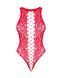 Ажурний бодістокінг із ефектом шнурівки Obsessive B120 teddy red S/M/L, червоний SO7208 фото 5
