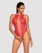 Ажурний бодістокінг із ефектом шнурівки Obsessive B120 teddy red S/M/L, червоний SO7208 фото 1