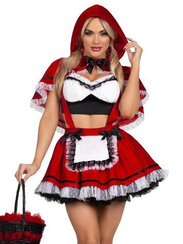 Костюм Червоної Шапочки Leg Avenue Flirty Miss Red Top and Skirt XS SX2784 фото