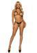 Leg Avenue Open cup bra and pearl panty OS Black SO7931 фото 3