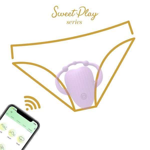 Кліторальний вібратор EROSPACE Sweet Play A5, з керуванням через застосунок, фіолетовий 39-70002 фото