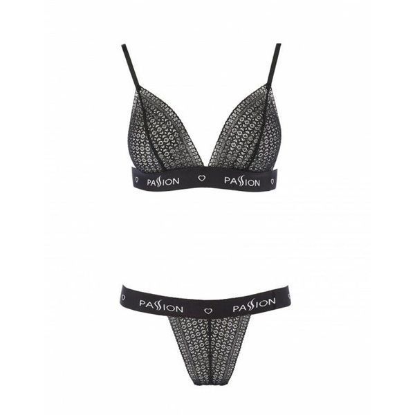 Комплект білизни Passion Exclusive GLAMISS SET L/XL, black PS27101 фото
