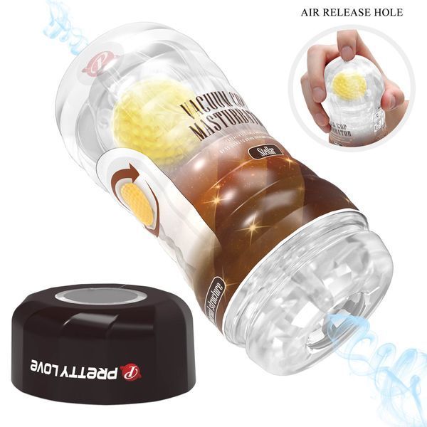 Прозорий мастурбатор вагіна PRETTY LOVE VACUUM CUP MASTURBATOR Stellar ABS TPR BM-009249N-2 фото