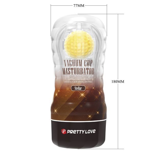 Прозорий мастурбатор вагіна PRETTY LOVE VACUUM CUP MASTURBATOR Stellar ABS TPR BM-009249N-2 фото