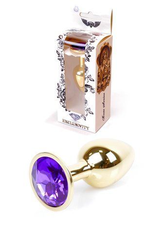 Анальна пробка - Jewellery Gold PLUG Purple 64-00025 фото