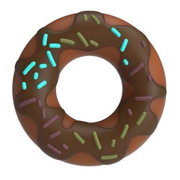 Кільце для члена Pretty Love Choco Super Donut Silicone Cock Ring BI-210344 фото