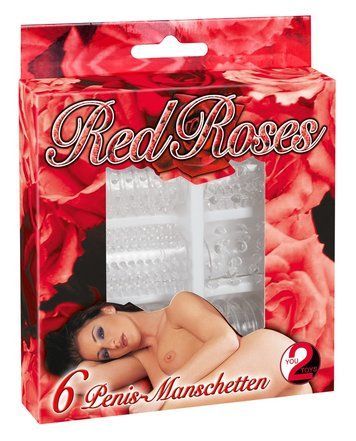 Набір насадок на пеніс Red Roses Penis Ring Set 6 pcs 42-05200550000 фото