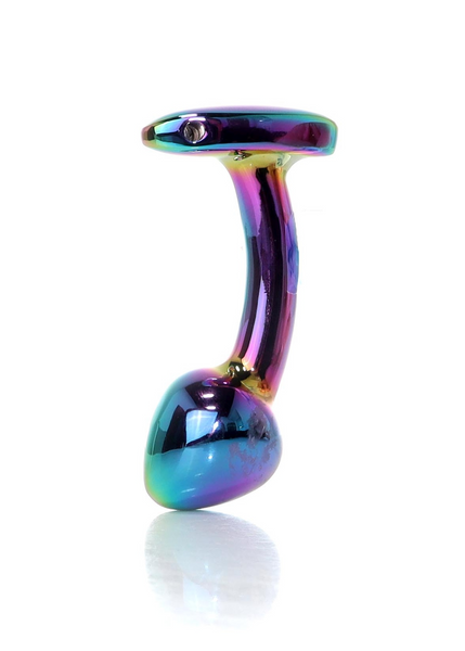 Анальна пробка BOSS SERIES Plug Jewellery Curved, металева, S, 25 мм 64-00149 фото