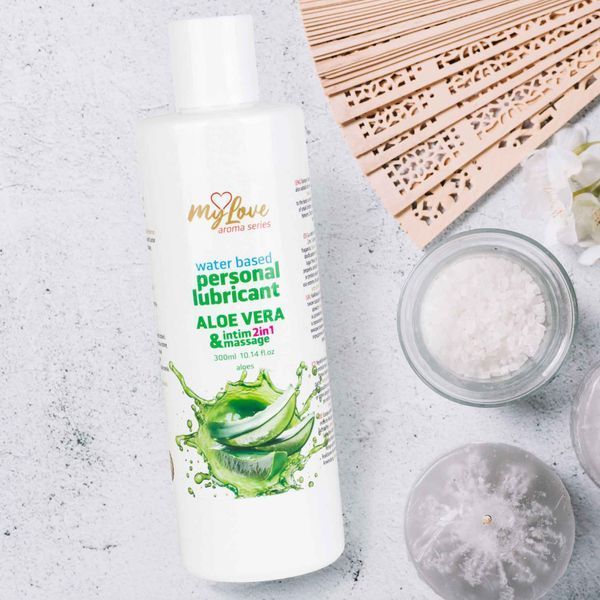 Водний лубрикант для інтимної близькості та масажу 2в1 MyLove Aroma Series Aloe Vera (Алое Вера) 101-0264 фото