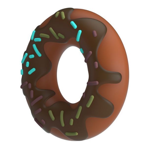 Кільце для члена Pretty Love Choco Super Donut Silicone Cock Ring BI-210344 фото