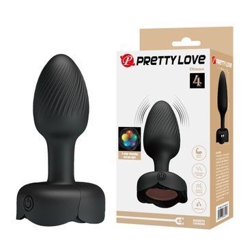 Анальна пробка з вібрацією PRETTY LOVE Olman, силікон BI-040184 фото