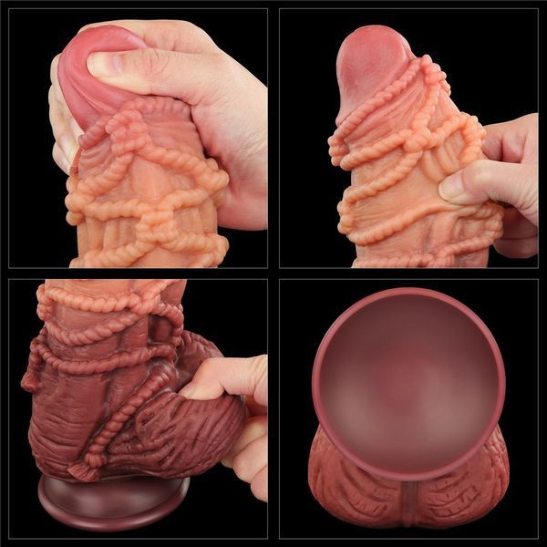 Фалоімітатор LOVETOYS Nature Cock, з присоскою, коричневий, 9,5" / 24 см 66-LV411071 фото