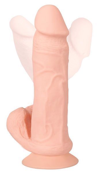 Реалістичний вібратор ORION Nature Skin Bendable RC, з мошонкою, присоскою та пультом керування, тілесний, довжина 20,8 см 42-05536700000 фото
