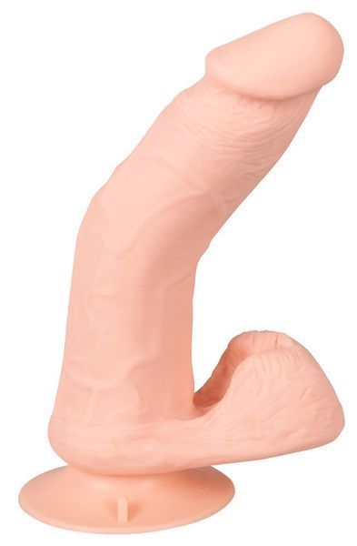 Реалістичний вібратор ORION Nature Skin Bendable RC, з мошонкою, присоскою та пультом керування, тілесний, довжина 20,8 см 42-05536700000 фото