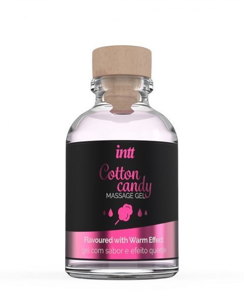 Розігрівальний масажний гель INTT COSMETICS Cotton Candy, зі смаком цукрової вати, 30 мл 68-MG0002 фото