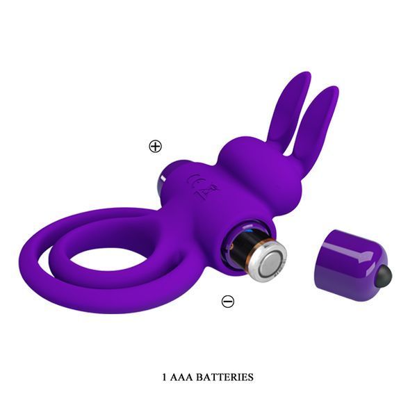 Ерекційне кільце з вібрацією PRETTY LOVE VIBRANT PENIS RING III Purple BI-210206-1 фото