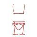 Комплект білизни Passion Exclusive MAGALI SET OpenBra XXL/XXXL, red, стрепи, ліф, трусики і пояс PS23803 фото 5