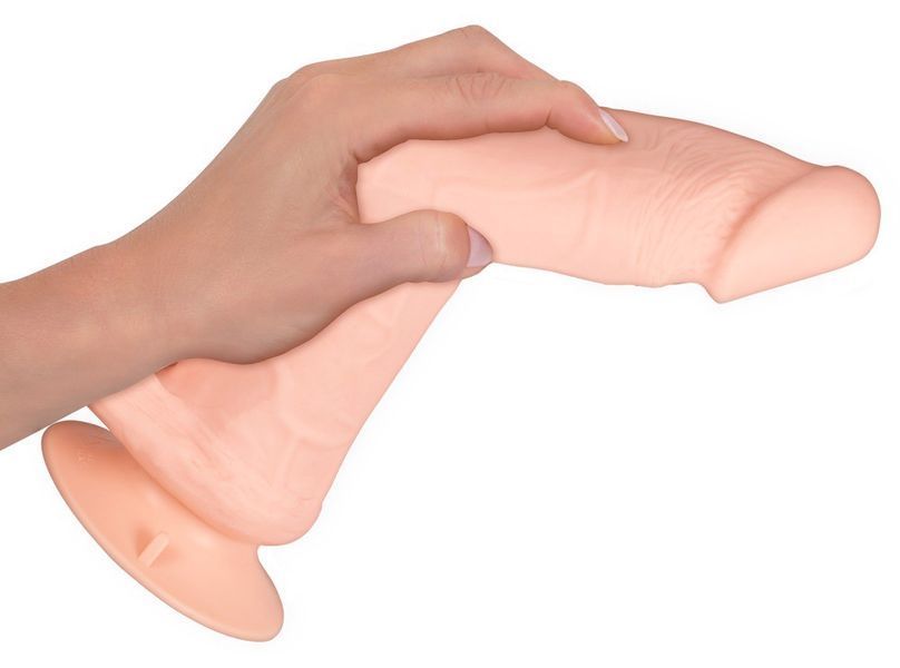 Реалістичний вібратор ORION Nature Skin Bendable RC, з мошонкою, присоскою та пультом керування, тілесний, довжина 20,8 см 42-05536700000 фото