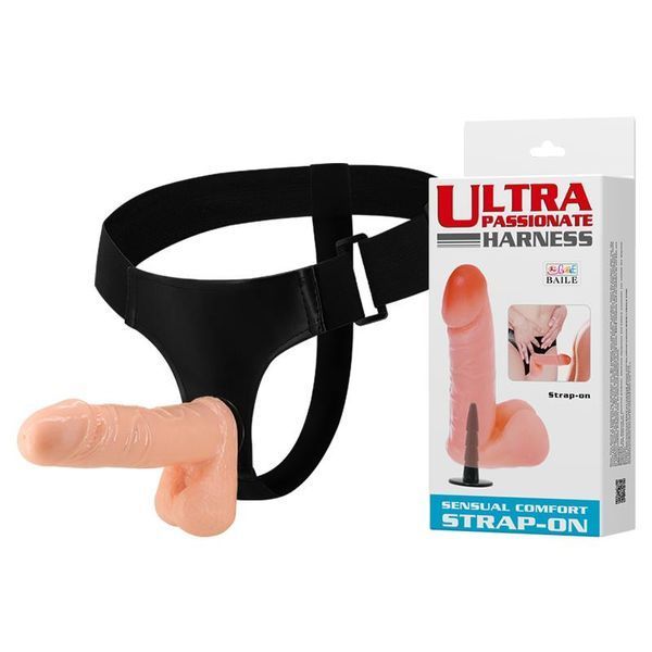 Страпон BAILE -ULTRA PASSIONATE HARNESS STRAP-ON BW-022011 фото
