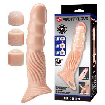 Насадка на пеніс Pretty Love 3.0 Adjustable Penis Sleeve Extender BI-026263H фото