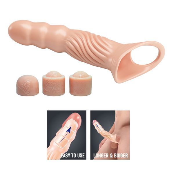 Насадка на пеніс Pretty Love 3.0 Adjustable Penis Sleeve Extender BI-026263H фото