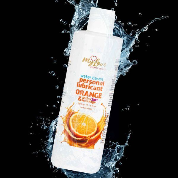 Лубрикант на водной основе MyLove Aroma Series Intim&Massage 2in1, с ароматом апельсина, 300 мл 101-0394 фото