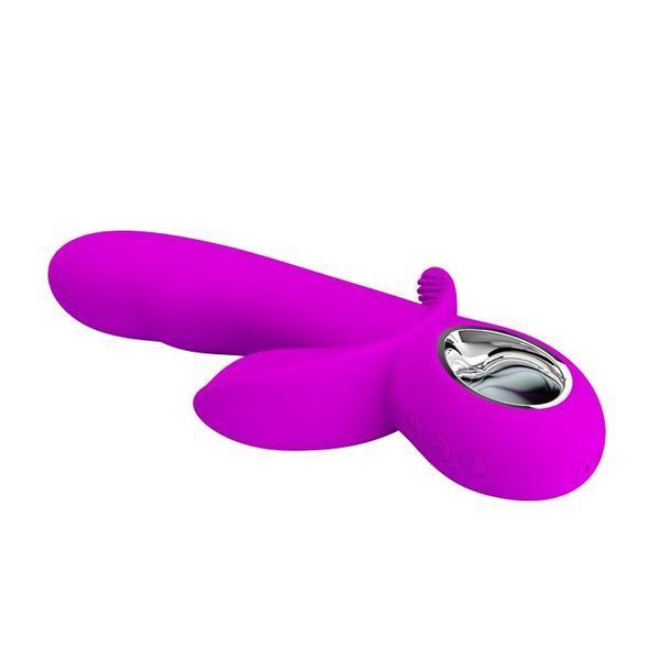 Вібратор для потрійної стимуляції PRETTY LOVE Humphray, рожевий BI-014603 фото