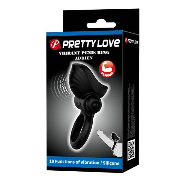 Віброкільце PRETTY LOVE Vibrate Penis Ring ADRIEN 10 functions BI-210315Z фото