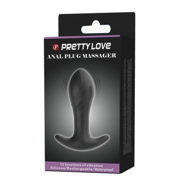 PRETTY LOVE Анальна пробка Massager 12 Functions USB BI-040067 фото