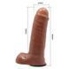 Страпон з вібро BAILE- Ultra Passionate Harness Realdeal Penis 6.2'' Brown BW-022064Z фото 3