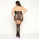 Бодістокінг з імітацією панчіх Size Plus Black SO4992 фото 2
