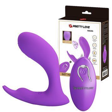 Вібростимулятор PRETTY LOVE Idabelle Purple, 12 vibration functions 12 pulse wave settings Wireless BI-300052W фото
