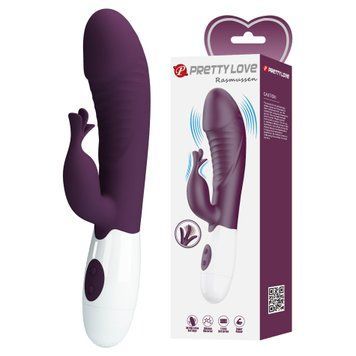 Вібратор-кролик PRETTY LOVE Rasmussen Dual, силікон, фіолетовий, 30 режимів вібрації BW-500072-A2 фото