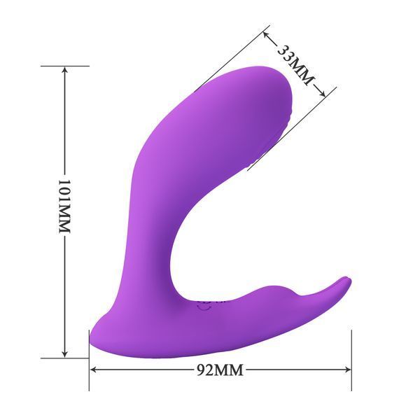 Вібростимулятор PRETTY LOVE Idabelle Purple, 12 vibration functions 12 pulse wave settings Wireless BI-300052W фото