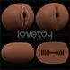 Мастурбатор яйцо LOVETOYS Slider Double-Ended, вагина и анус, коричневый 66-LV350023 фото 3
