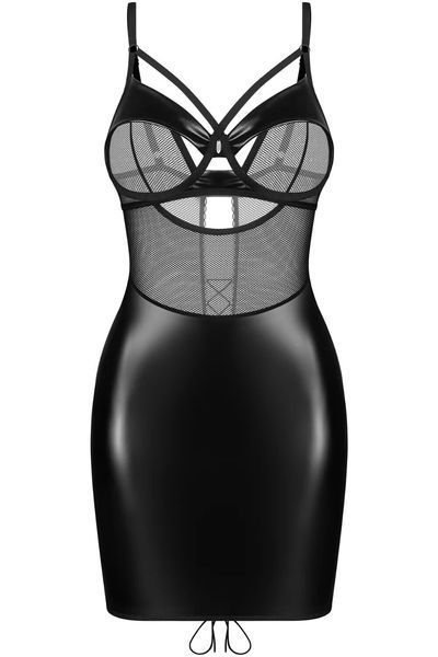 Сорочка Obsessive Dominna chemise & thong 2XL/3XL SX3571 фото