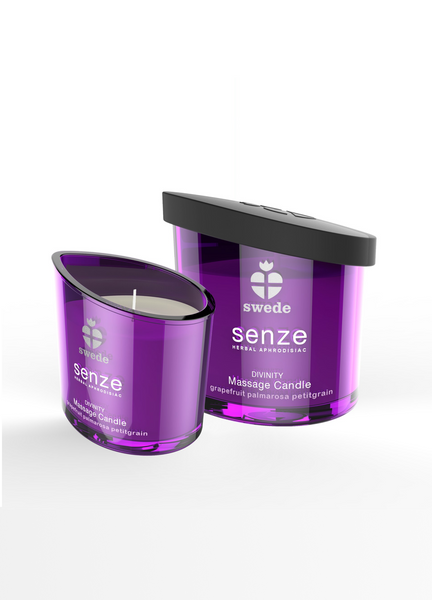 Массажная свеча Senze Swede Divinity, с ароматом грейпфрута, пальмарозы и петитгрейна, 150 мл 102-150752 фото