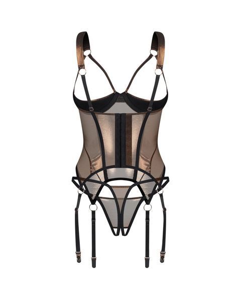 Корсет Obsessive Soranna cupless corset & crotchless thong 2XL/3XL SX3623 фото Корсет Obsessive Soranna cupless corset & crotchless thong 2XL/3XL SX3623 фото